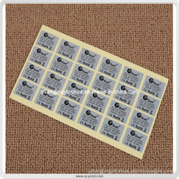 Glossy Paper Label Silver Foil Adhesive Sticker